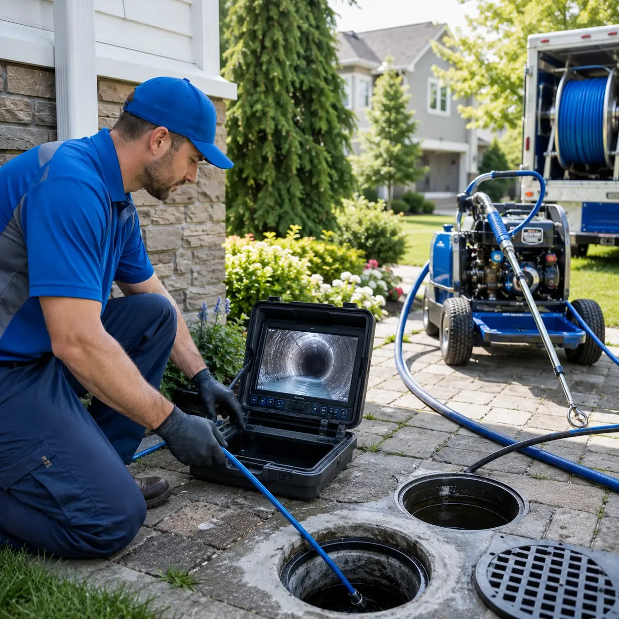 Outdoor drain cleaning professionals serving Gales Ferry, CT