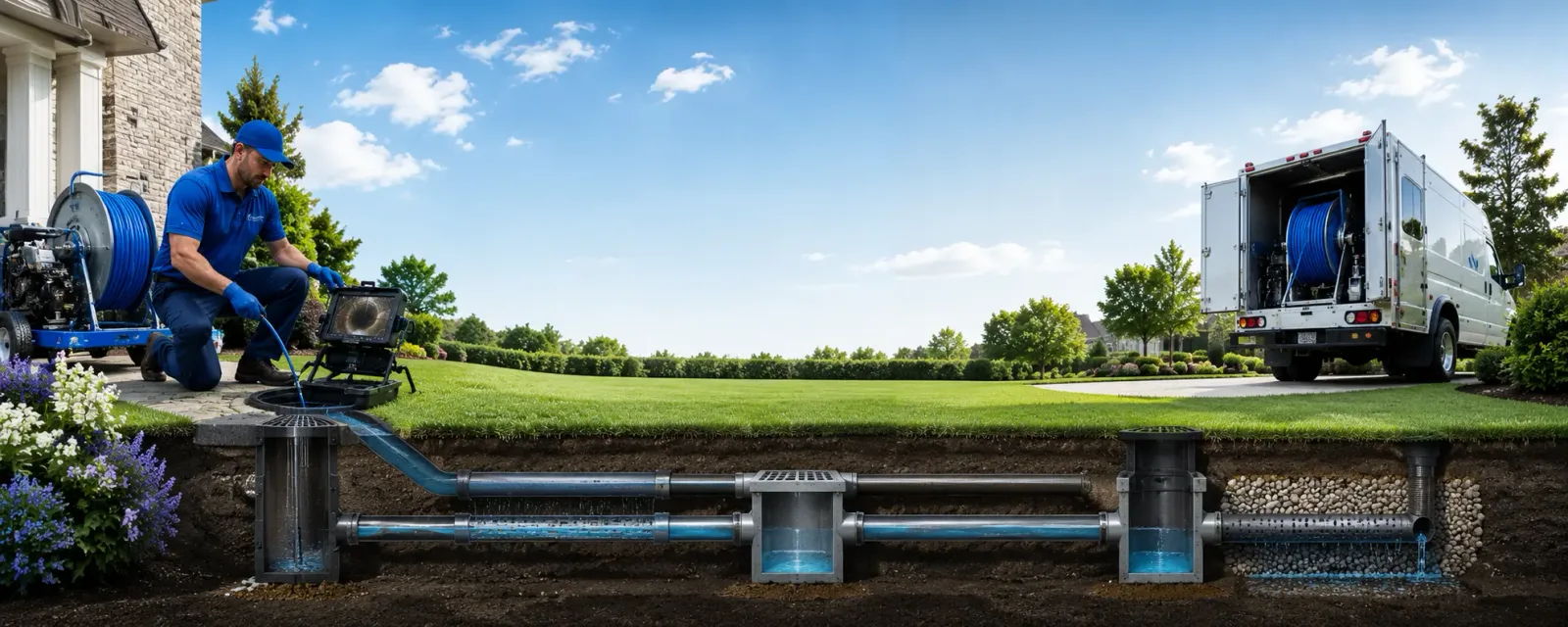 Outdoor drain cleaning information for Gales Ferry, CT